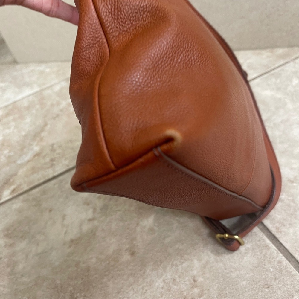 Fossil Crossbody Bag Cognac Pebbled Leather Brown Gold Tone travel brown - Picture 6 of 11